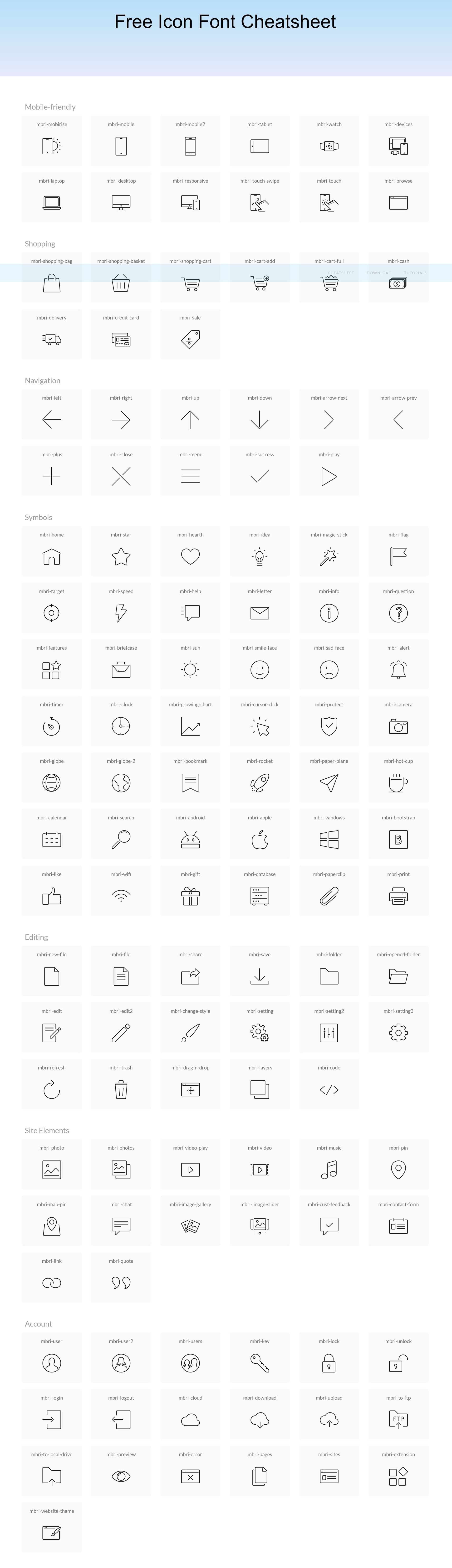 Bootstrap Icon Fonts